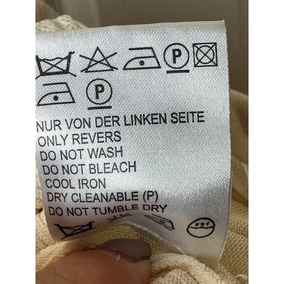 Escada Cream Layered Lace Tank Rib Knit 3/4 Sleeve Cardigan Women's Size 44 US L - Picture 7 of 8